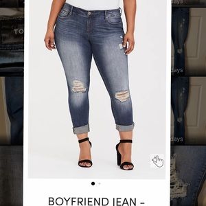 Medium wash Torrid boyfriend jeans. Size 14s. Perfect condition.